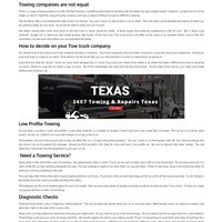 Портфолио 24X7 Towing & Repairs